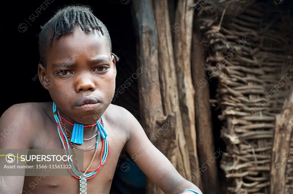 Boy belonging to the Banna tribe. Omo valley ( Ethiopia).
