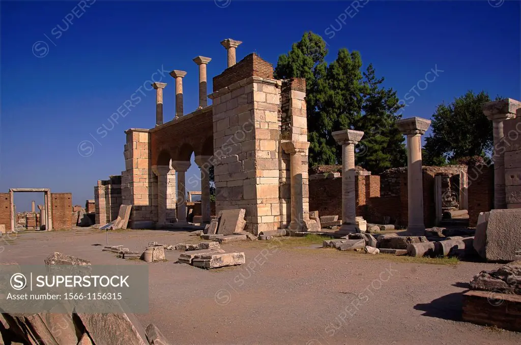 Turkey-Selçuk- at the Basilica of St  John was a basilica in Ephesus  It was constructed by Justinian I in the 6th century  It stands over the believe...