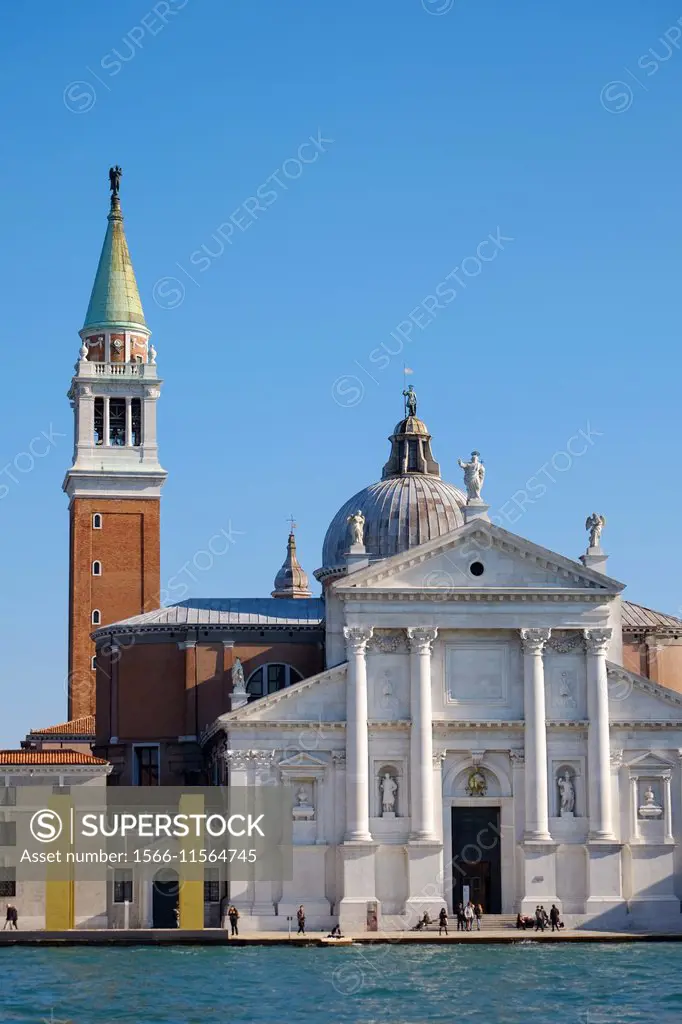 Church of San Giorgio Maggiore, designed by Palladio, San Giorgio island, Venice, Italy, Europe.