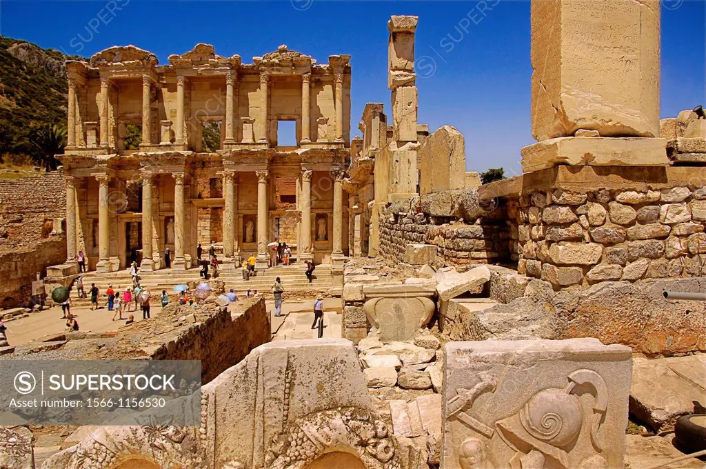 Turkey-Ephesus- Library of Celsus  Ephesus  Ancient Greek fes, Ephesos, Turkish Efes was an ancient Greek city, and later a major Roman city, on the w...