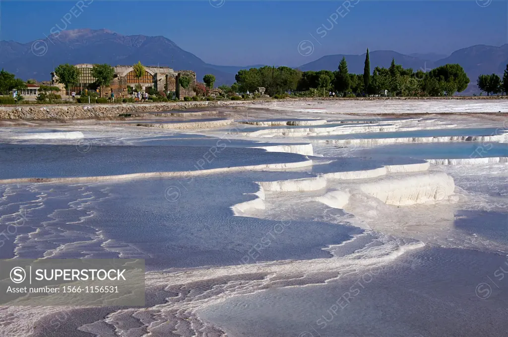 Turkey- PAMUKKALE, meaning ´cotton castle´ in Turkish, is a natural site in Denizli Province in southwestern Turkey  The city contains hot springs and...