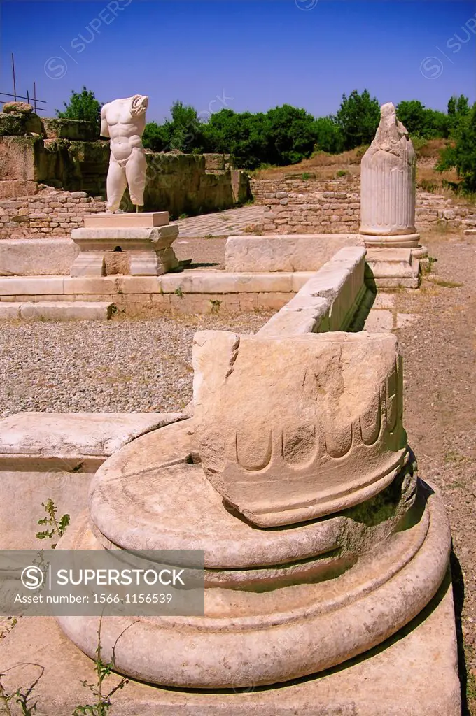 Hadrian´s bath at Aphrodisias. Aphrodisiás was a small city in Caria, on the southwest coast of Asia Minor. Its site is located near the modern villag...