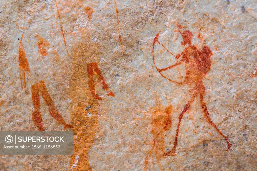 The Archer, Sevilla Bushman Rock Art Trail, Clanwilliam, Cederberg Mountains, Western Cape province, South Africa, Africa