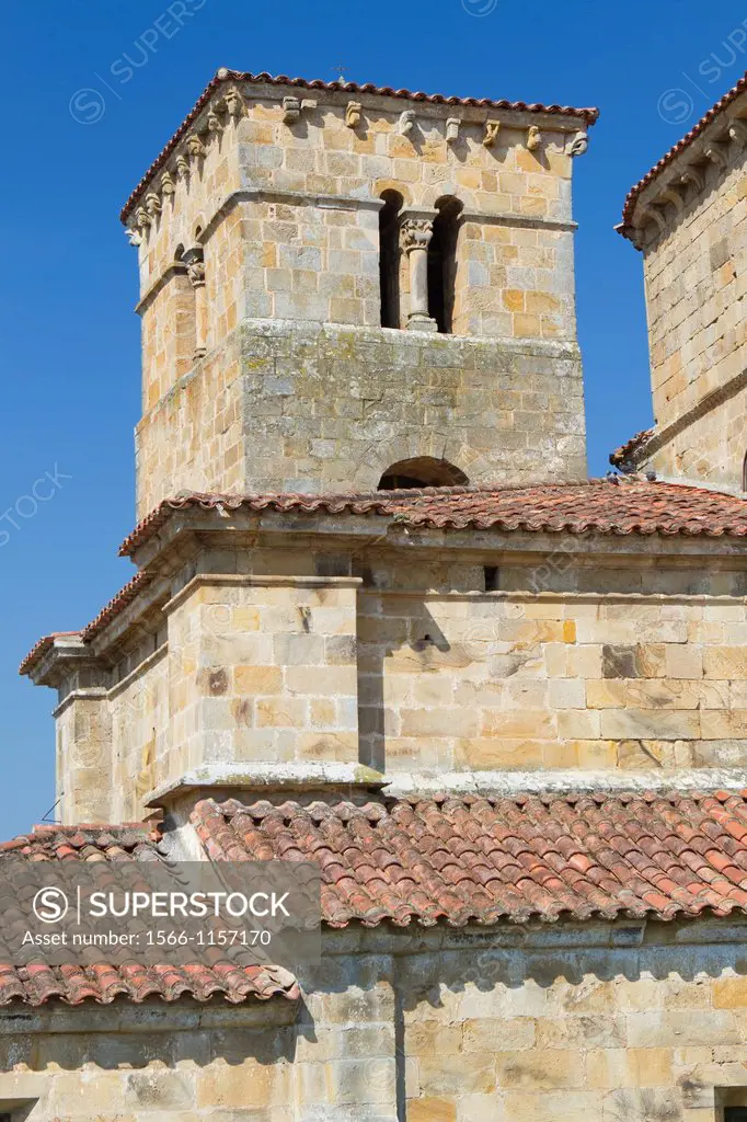 Detail of Santa Cruz collegiate, in Socobio, Castañeda  It is considered as one of the most important romanesque churches of Cantabria and declarated ...
