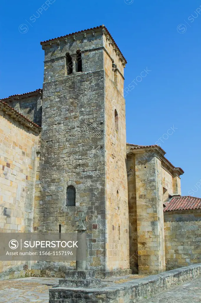 Detail of Santa Cruz collegiate, in Socobio, Castañeda  It is considered as one of the most important romanesque churches of Cantabria and declarated ...