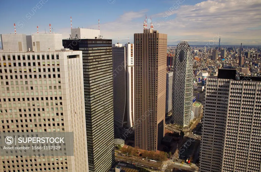 Skyscrapers in Nishi Shinjuku,Shinjuku district, Tokyo, Japan,Asia
