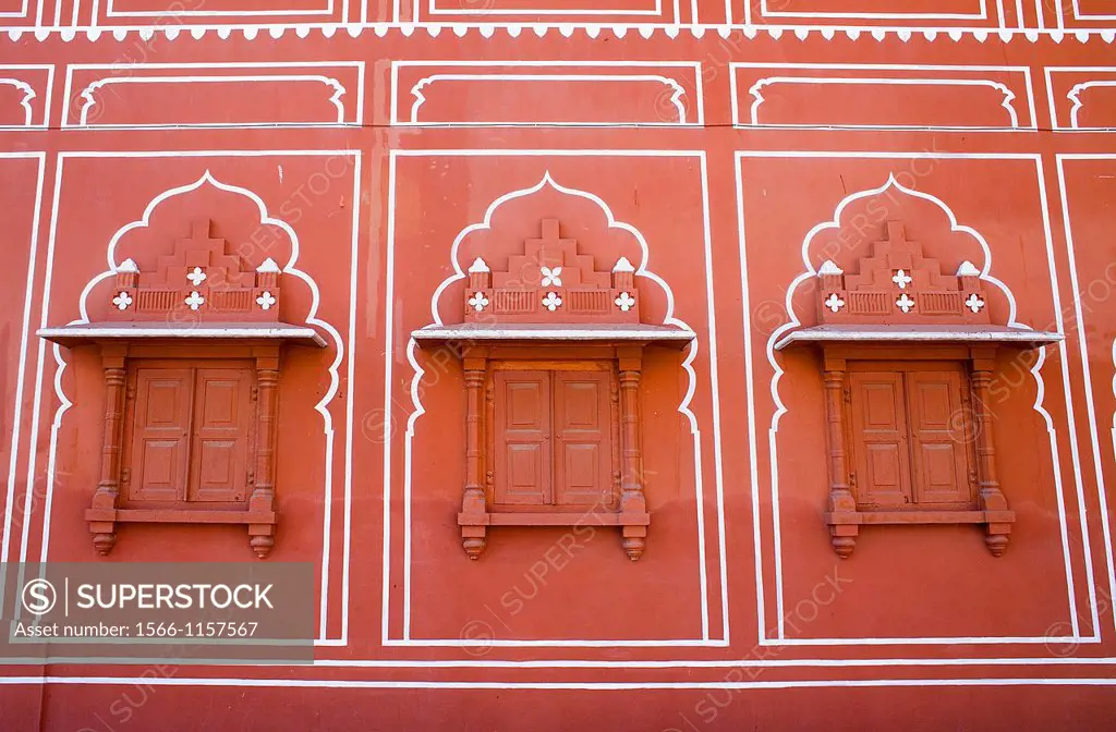 Detail of Diwan-i-Khas Hall of private Hearing,City Palace,Jaipur, Rajasthan, India