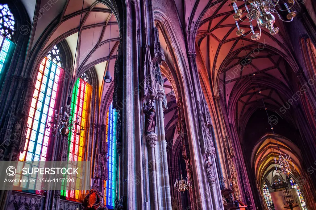 Interior of St  Stephen´s Cathedral,Vienna, Austria, Europe