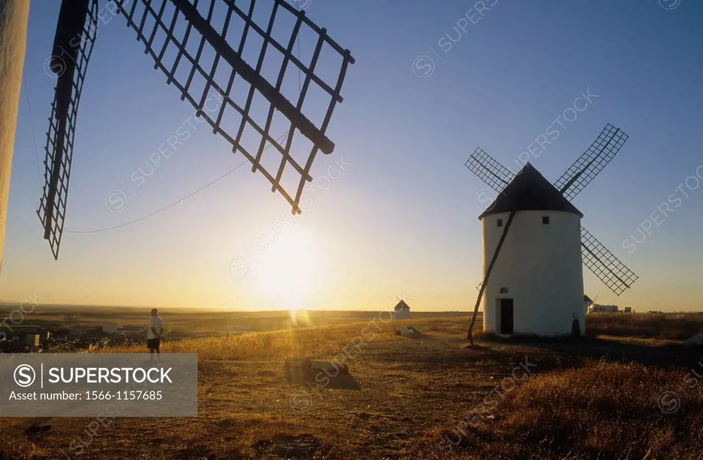 Windmills,Mota del Cuervo,Cuenca province,Castilla La Mancha,the route of Don Quixote, Spain