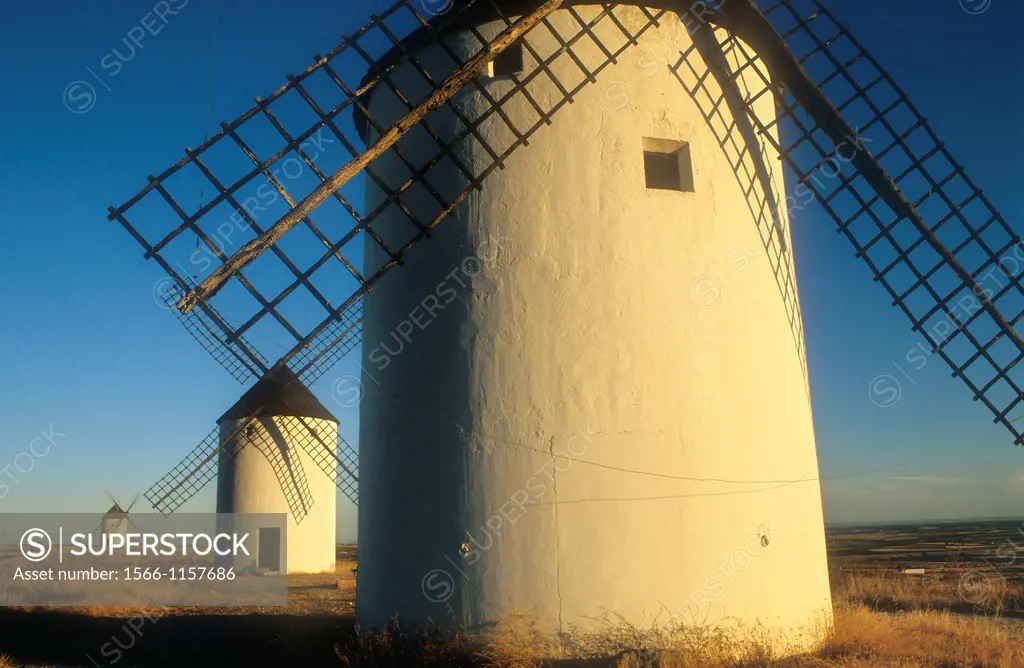 Windmills,Mota del Cuervo,Cuenca province,Castilla La Mancha,the route of Don Quixote, Spain