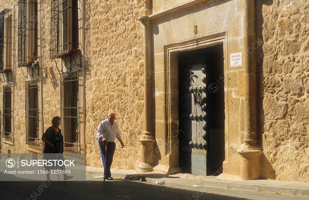 Facade of Baillo Palace, Belmonte,Cuenca province,Castilla La Mancha,the route of Don Quixote, Spain