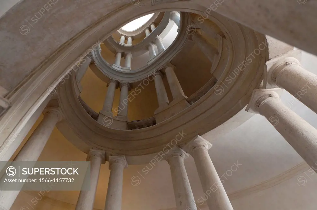 Europe, Italy, Rome  Palazzo Barberini, Elliptical spiral staircase by Borromini