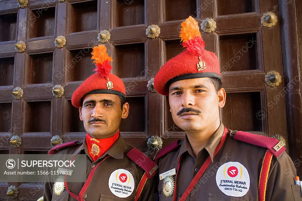 City Palace,guards,Udaipur, Rajasthan, india