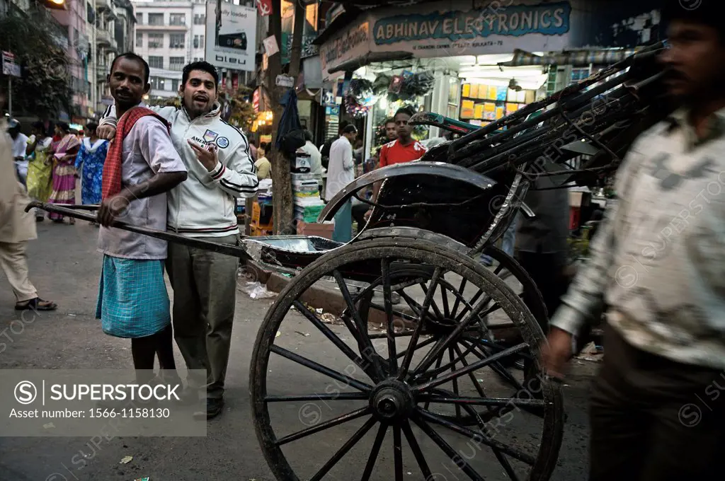 Rickshaws, Kolkata, India, Ganges River.