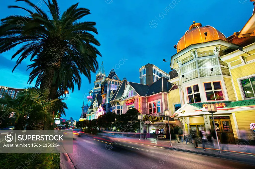Las Vegas Boulevard, The Strip, Las Vegas, Nevada, USA.