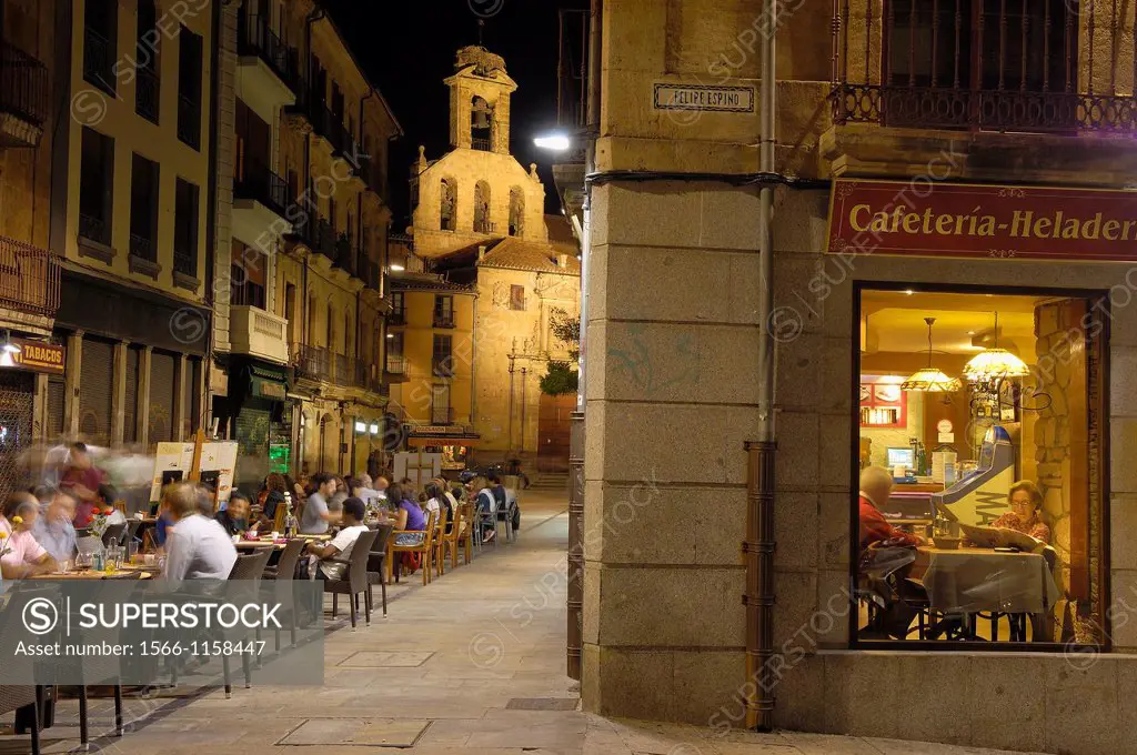 Salamanca, Rua Mayor street, Via de la Plata, Calle de la Rua Mayor, Castilla-Leon, Spain.