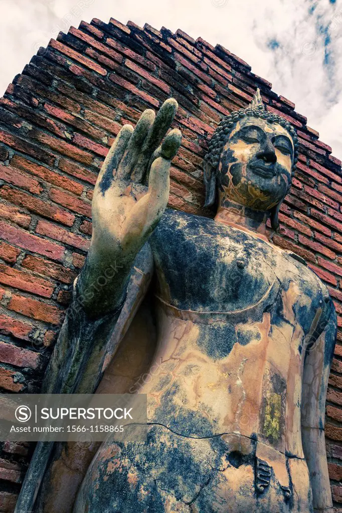 Buddha statue  Sukhothai Historical Park  Thailand