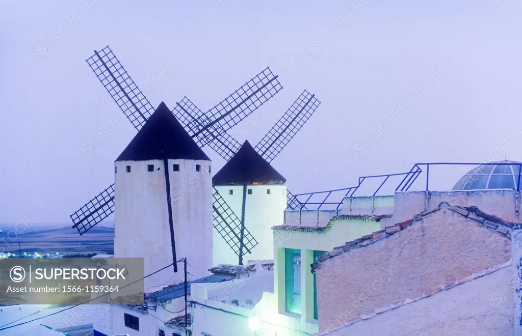 Windmills, Campo de Criptana, Ciudad Real province, Castilla-La Mancha,the route of Don Quixote, Spain