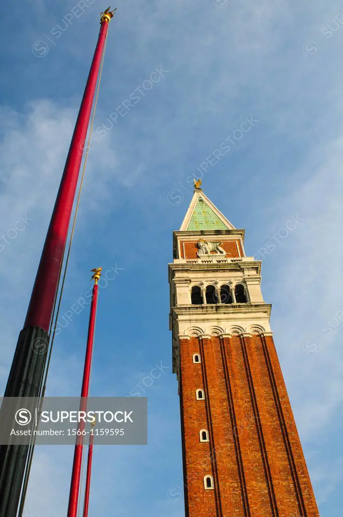 View of the Campanile in St  Mark´s Square, Venice, Italy