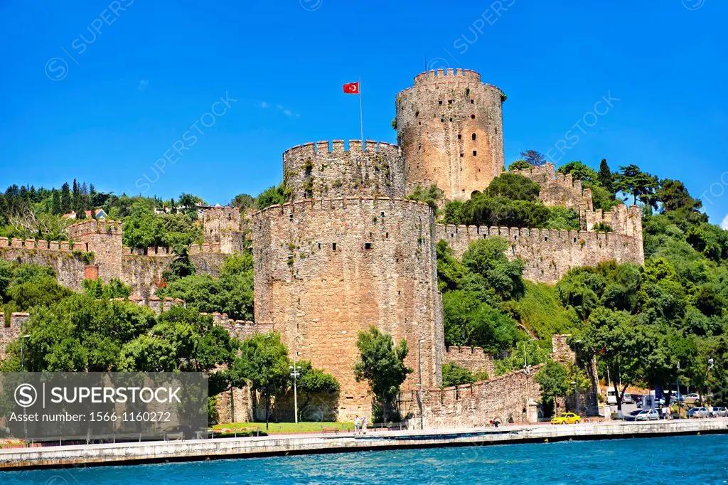 Rumelihisar  Rumelian Castle on the banks of the Bosphorus built by the Ottoman Sultan Mehmed II between 1451 in 4 months and 16 days as part of the s...