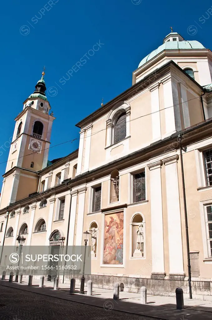 Cathedral of St Nicholas, Cyril Methodius Square, Old town, Ljubljana, Slovenia