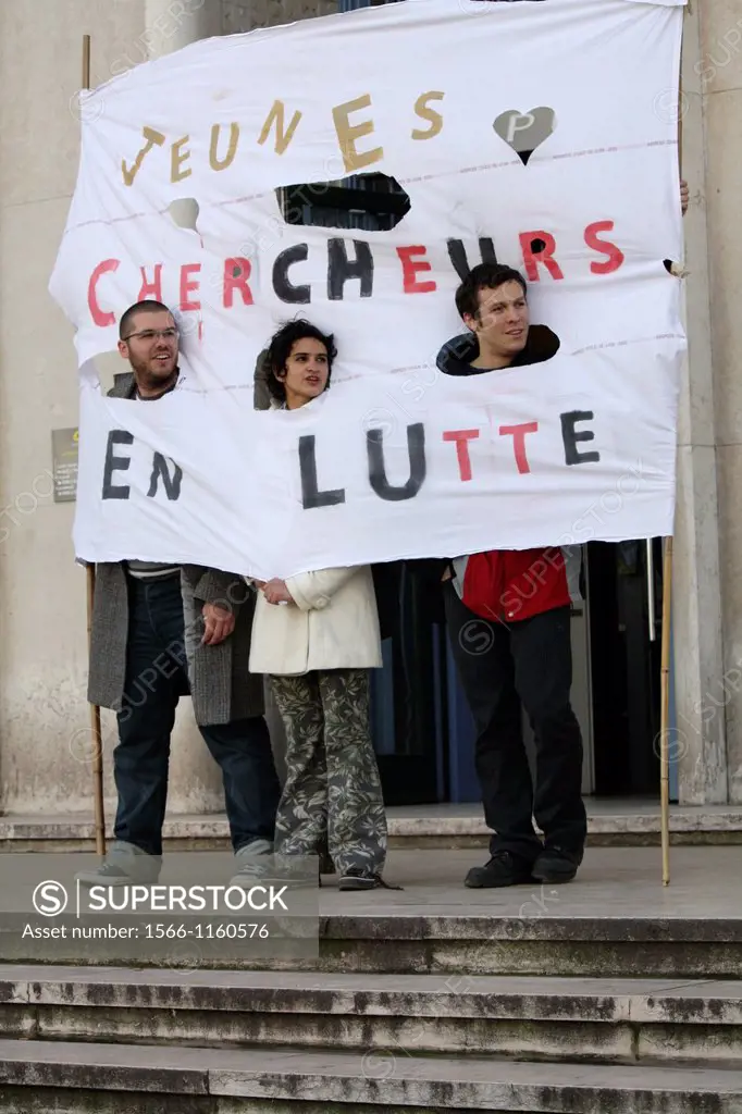 Demonstration against reform, school, university, education, Lyon, public services, Rhône, Rhône-Alpes, France.