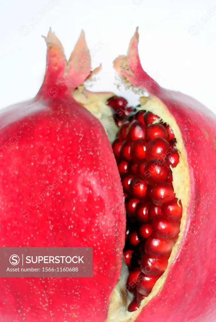 Pomegranates isolated on white background