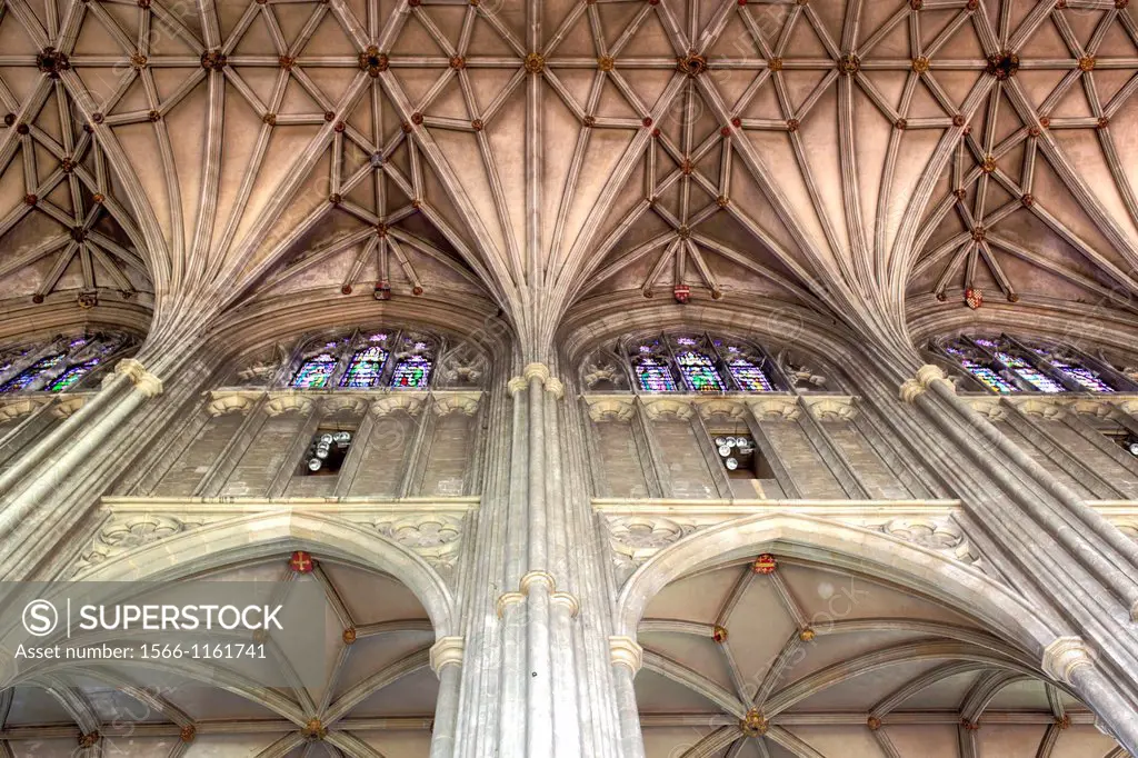 Interior of Canterbury Cathedral, Canterbury, Kent, England, UK