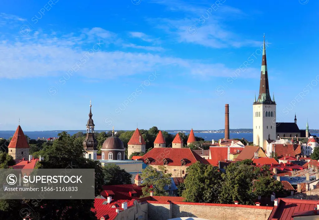 View of old city from Toompea, Tallinn, Estonia