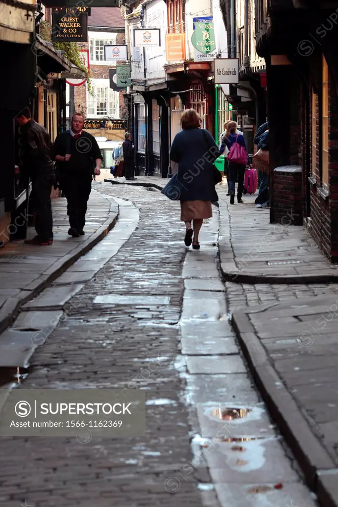 The Shambles, a medieval street, York, North Yorkshire, England, UK