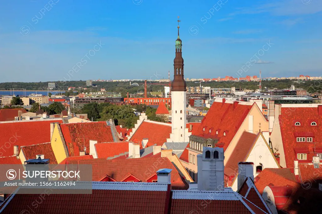 View of old city from Toompea, Tallinn, Estonia