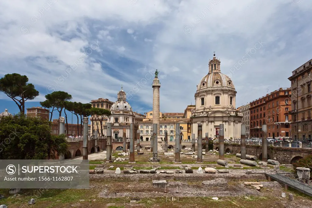Archaeological restoration of the Roman Forum in Rome, Italy