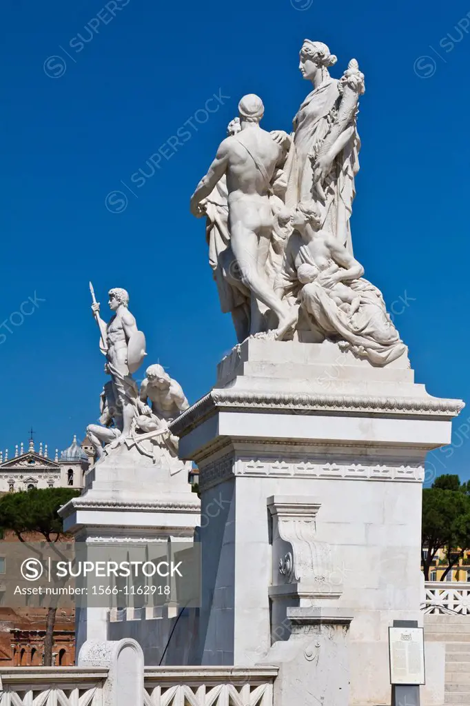 The Victor Emmanuel II monument in Rome, Italy