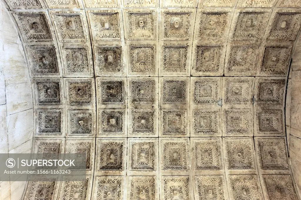 Ceiling in temple of Jupiter, now Baptistry of St John, Split, Dalmatia, Croatia