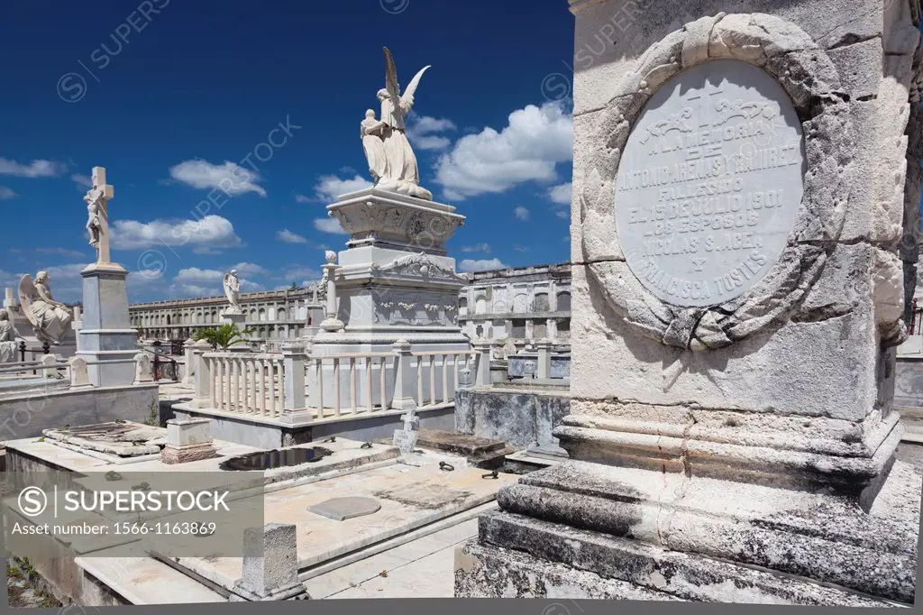 Cuba, Cienfuegos Province, Cienfuegos, Cementerio la Reina, historic cemetery