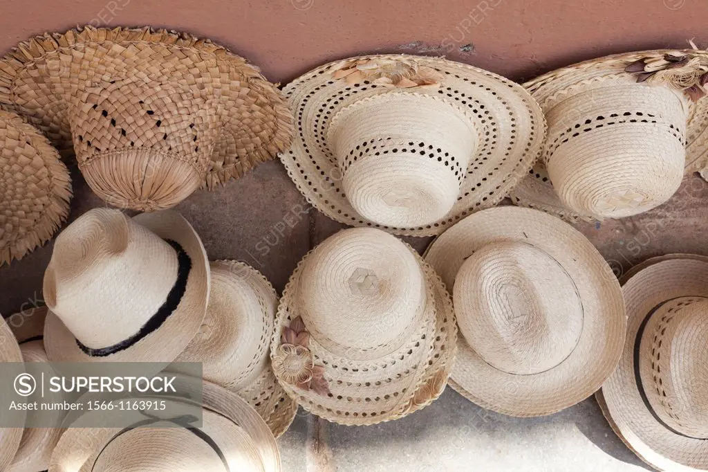 Cuba, Sancti Spiritus Province, Trinidad, Cuban Souvenirs, straw hats