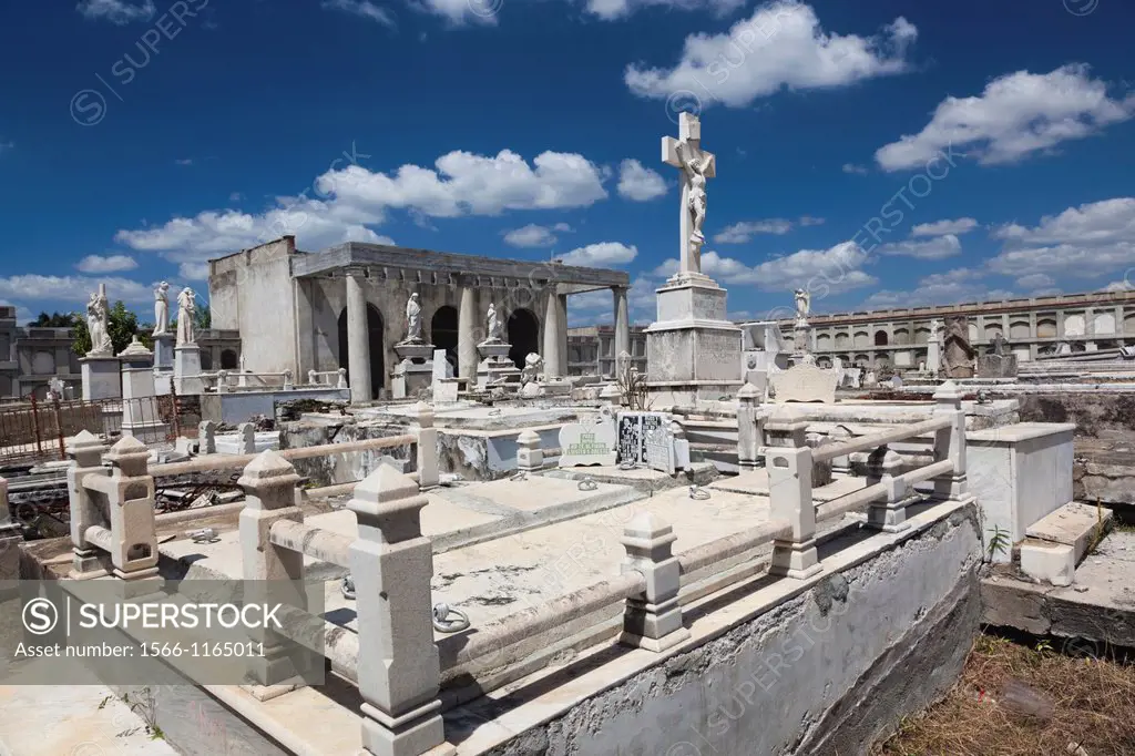 Cuba, Cienfuegos Province, Cienfuegos, Cementerio la Reina, historic cemetery