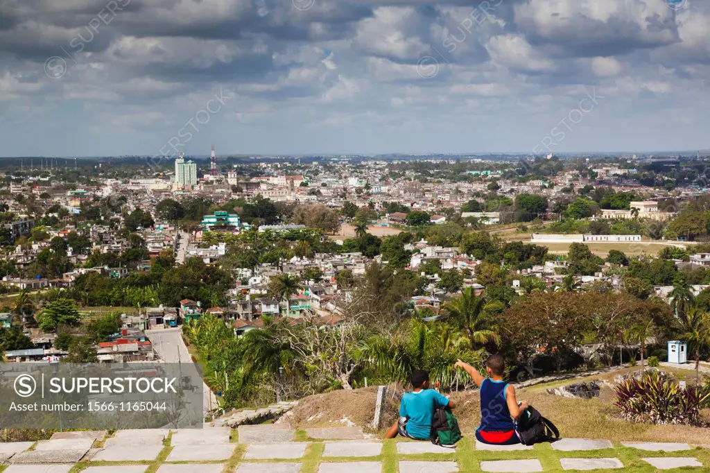 Cuba, Santa Clara Province, Santa Clara, elevated city view from the Lomo de Caparo, NR