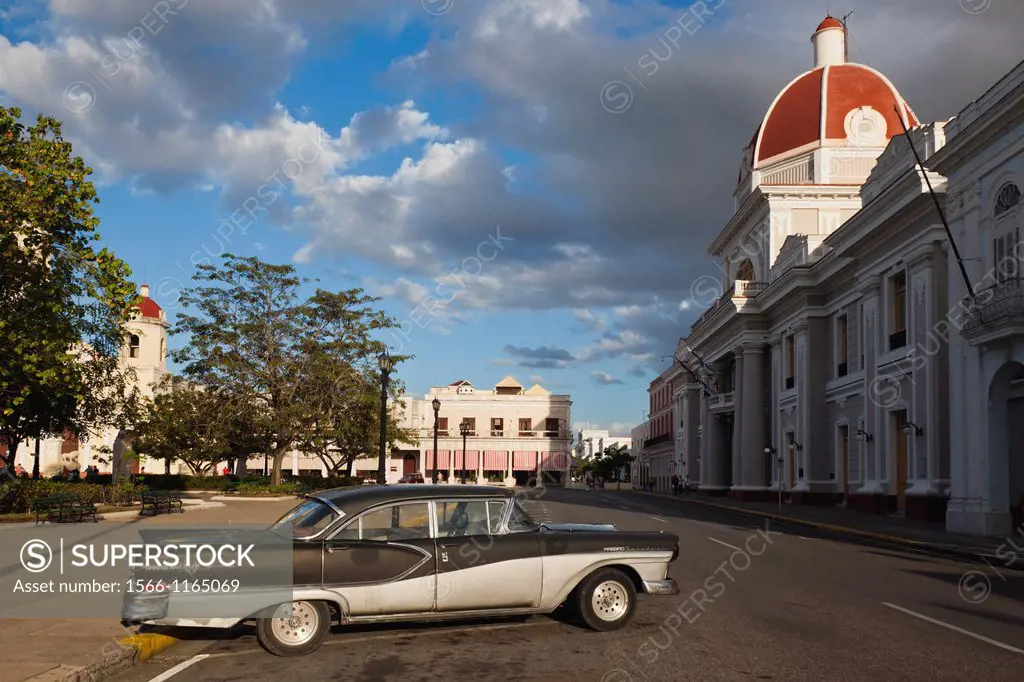 Cuba, Cienfuegos Province, Cienfuegos, Palacio de Gobierno, government building, late afternoon