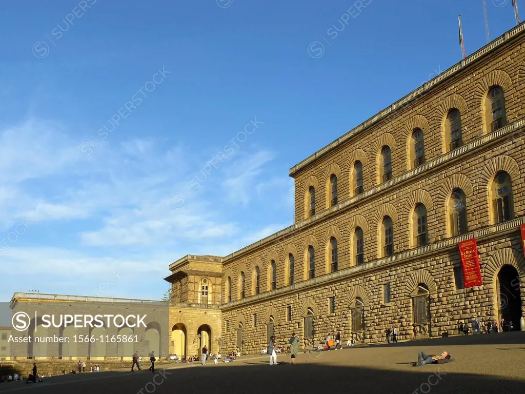 Florence Italy  External of the Pitti Palace in Florence