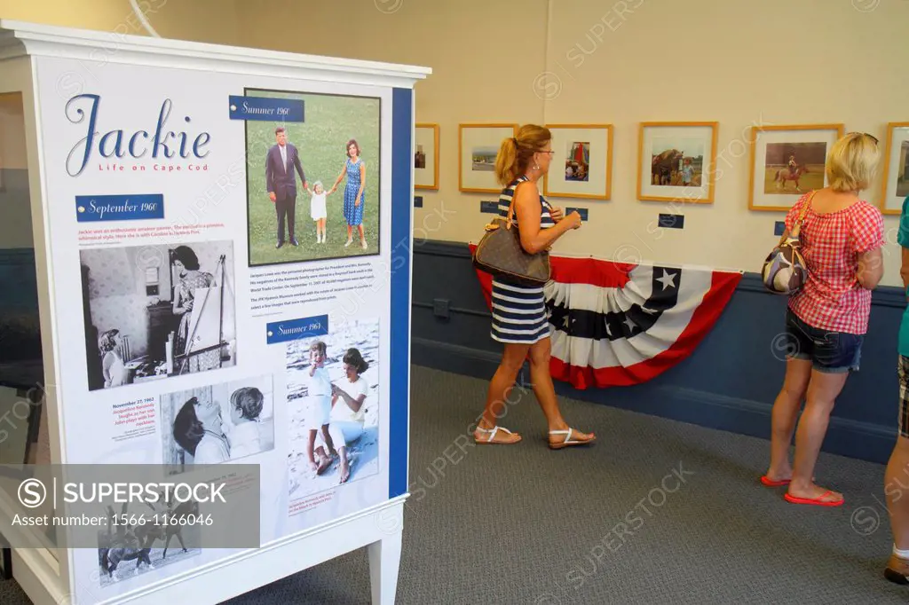 Massachusetts, Cape Cod, Hyannis, Main Street, John F  Kennedy Hyannis Museum, JFK, Jackie, exhibit, woman, inside, interior, president,
