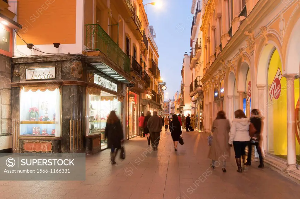 Sierpes street, Seville, Spain