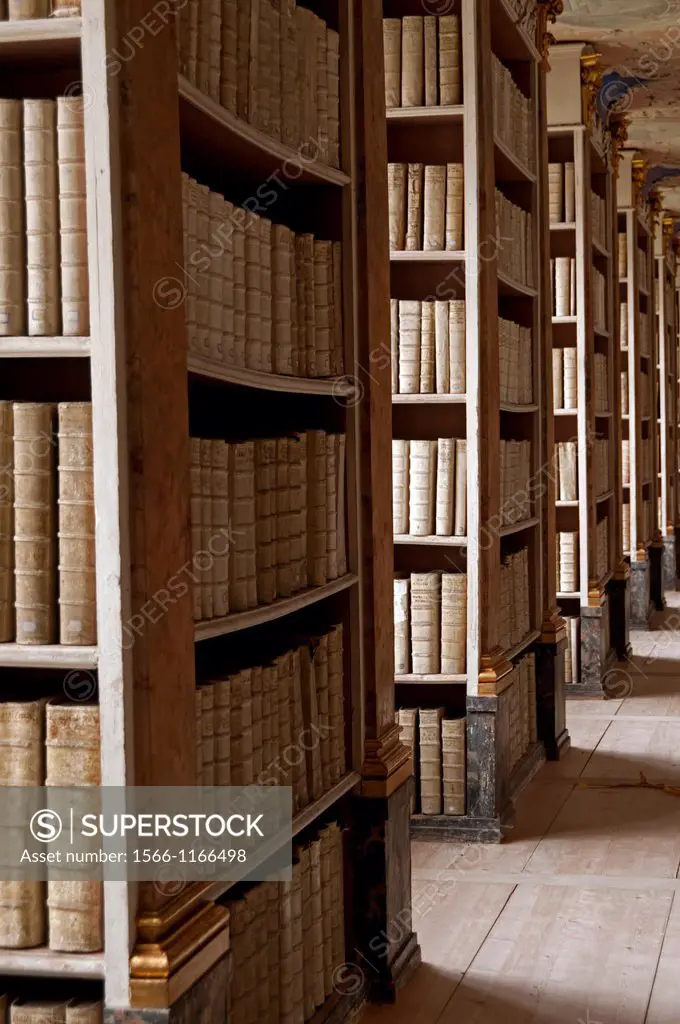 The library in Benedictine monastery, Ottobeuren, Bavaria, Southern Germany
