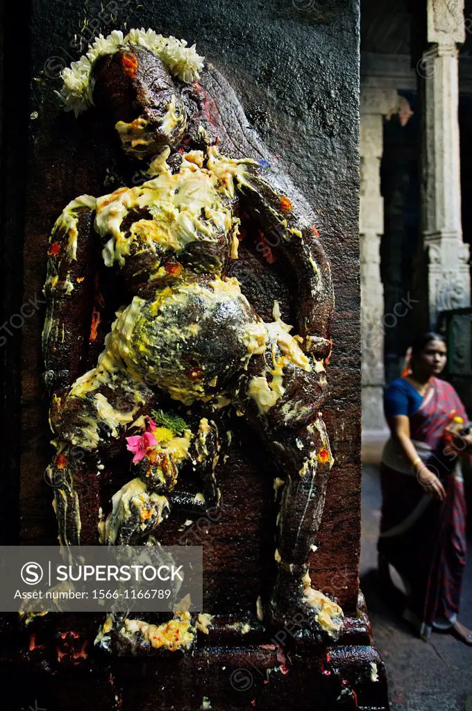 Goddess of fertility  Sri Meenakshi temple, Madurai, Tamil Nadu, India.