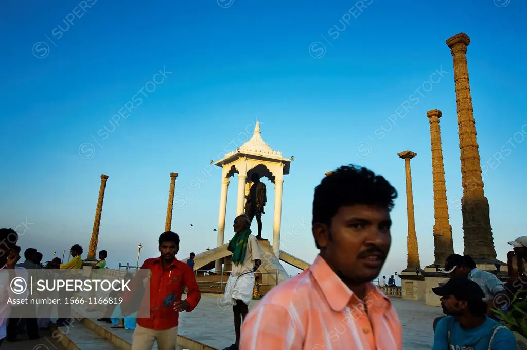 Mahatma Gandhi square, Pondicherry, Tamil Nadu, India.