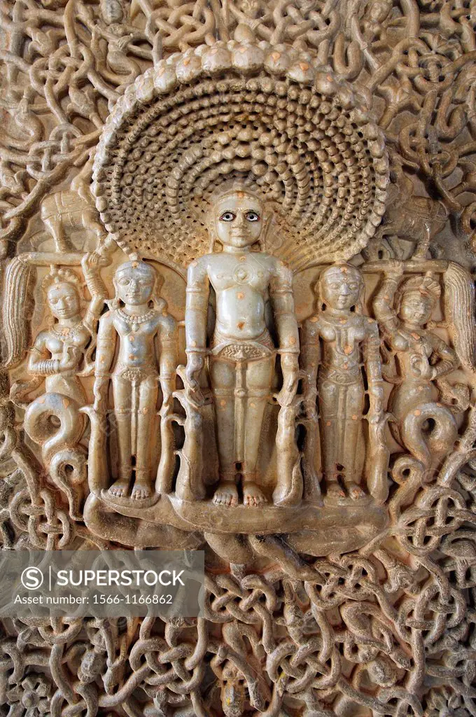 Adinath temple built 15th century  Ranakpur  Rajasthan  India.