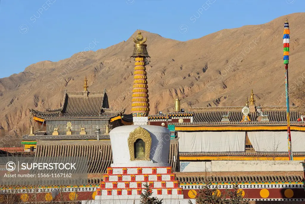 China, Qinghai, Amdo, Tongren Rebkong, Sangyeshang village, Lower Wutun monastery