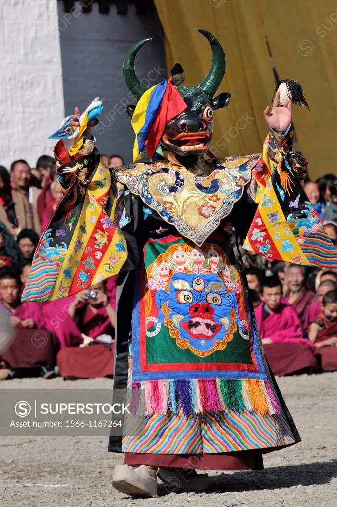 China, Gansu, Amdo, Xiahe, Monastery of Labrang Labuleng Si, Losar New Year festival, Cham Dance