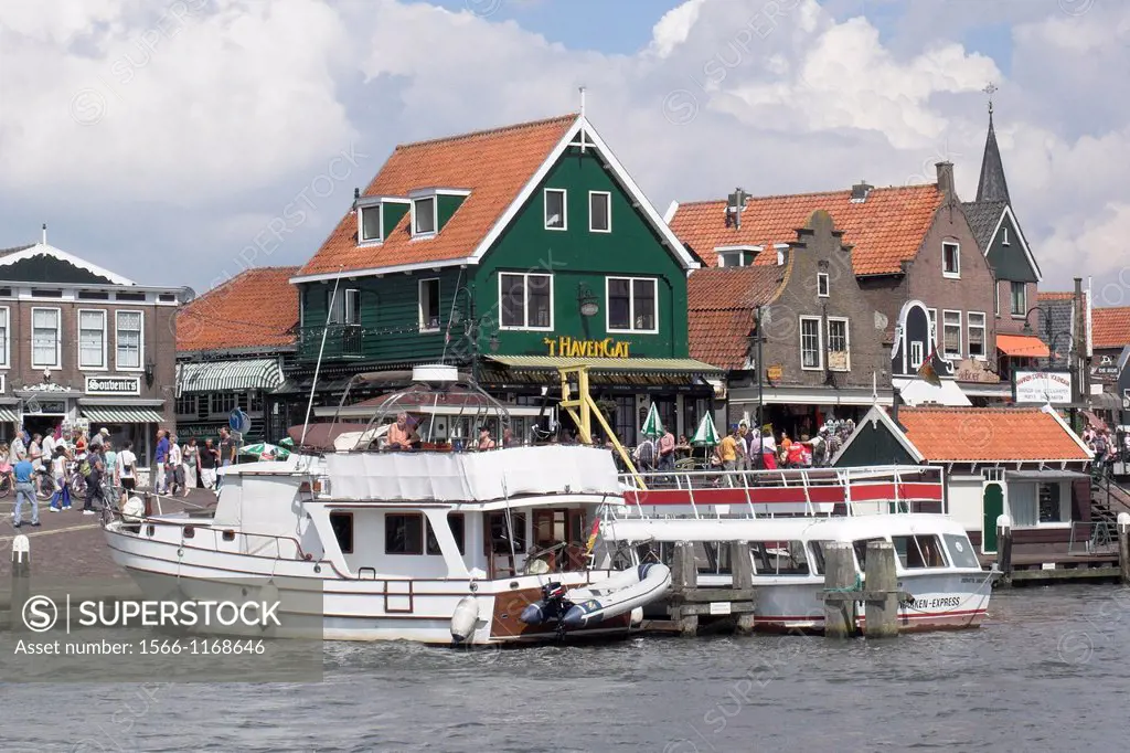 Volendam fishing village harbour The Netherlands