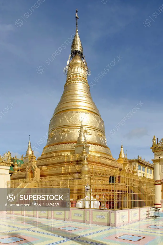 The central pagoda, Soon U Ponya Shin Pagoda  Sagaing Hill  Southwest of Mandalay  Sagaing Division  Burma  Republic of the Union of Myanmar.